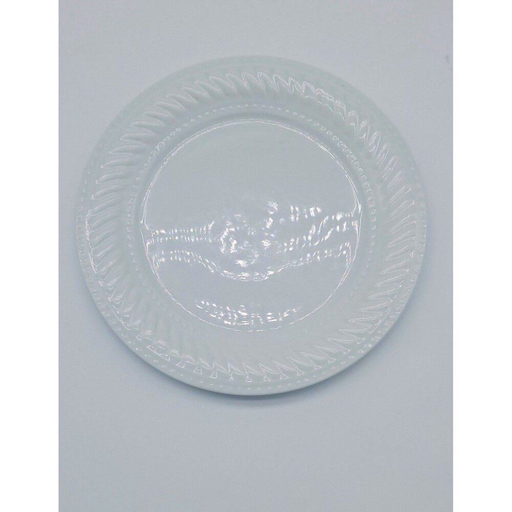 Gibson IMPERIAL BRAID WHITE Dinner Plate 10 5/8 in Embossed